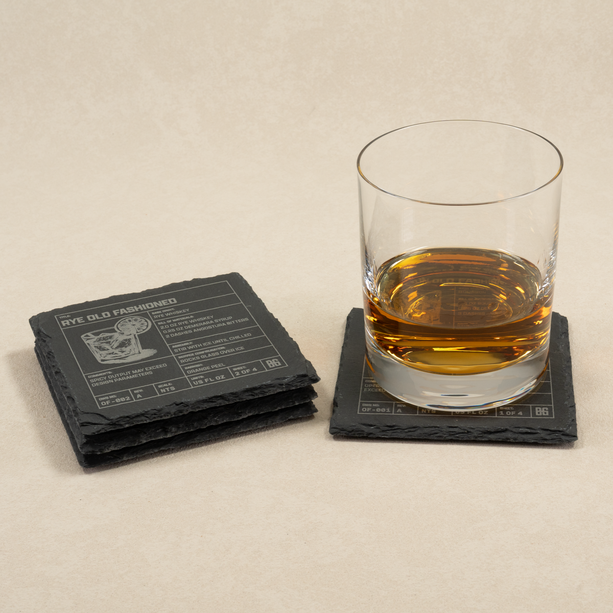 Old Fashioned Blueprint Coasters