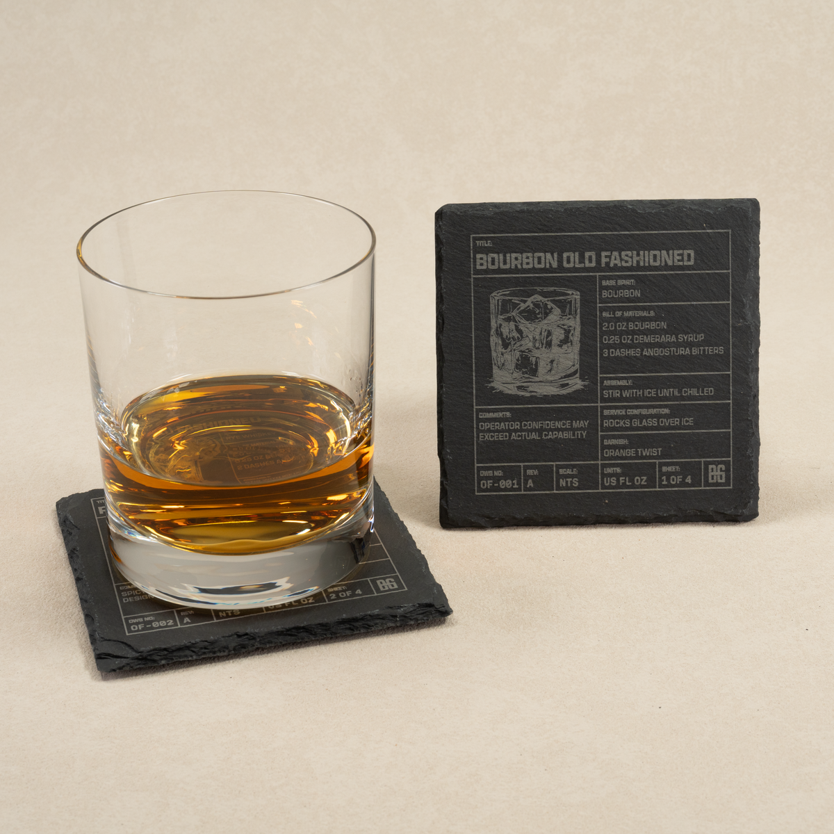 Old Fashioned Blueprint Coasters